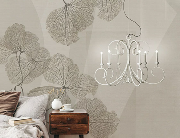 CONCRETE / DRY PLANT - Wallpaper with floral pattern by N.O.W. Edizioni