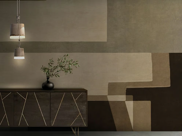 CONCRETE / RIFLESSI - Geometric wallpaper by N.O.W. Edizioni