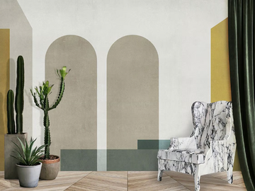 GEOMETRIC / PIAZZA ITALIA - Washable wallpaper by N.O.W. Edizioni