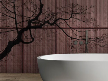 RYOKAN - Landscape glass-fibre wallpaper by N.O.W. Edizioni