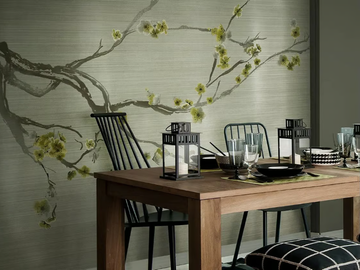 TEXTILE / SAKURA - Vinyl or fyber glass wallpaper by N.O.W. Edizioni