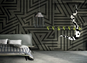 ZAG - Vinyl or fyber glass wallpaper by N.O.W. Edizioni