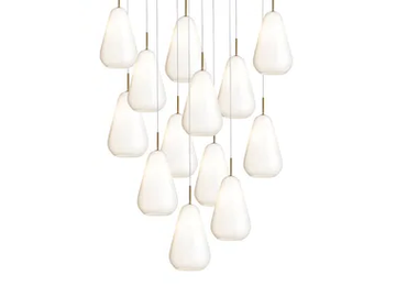 ANOLI 13 OPAL - Blown glass pendant lamp by Nuura