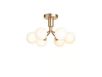 APIALES 6 OPAL - LED blown glass ceiling lamp by Nuura