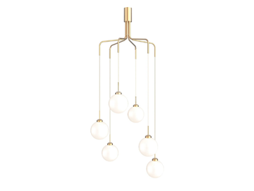 APIALES CLUSTER 6 - Blown glass chandelier by Nuura