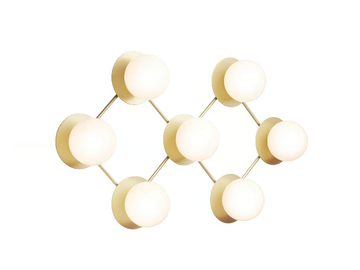 LIILA 7 OPAL - Painted metal and glass wall lamp / ceiling lamp by Nuura