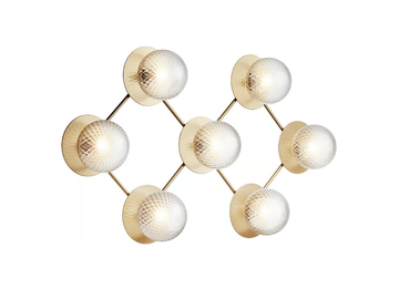 LIILA 7 OPTIC - Painted metal and glass wall lamp / ceiling lamp by Nuura