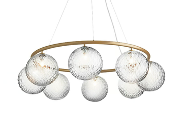 MIIRA 8 CIRCULAR OPTIC - LED blown glass pendant lamp by Nuura