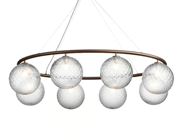 MIIRA 8 OVAL OPTIC - LED opal glass pendant lamp by Nuura