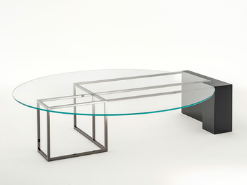 BRERA SC5045/PV - Low wood and glass coffee table by OAK