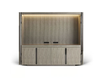 CANZONE GN8002 - Retractable eucalyptus TV cabinet by OAK
