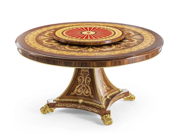 MG1416/LAZY SUSAN - Round rosewood dining table with Lazy Susan by OAK
