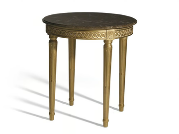 MG3146 - Louis XVI round gold leaf coffee table by OAK