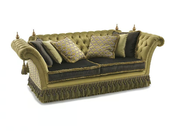 MG3263/2 - Tufted 3 seater fabric sofa by OAK