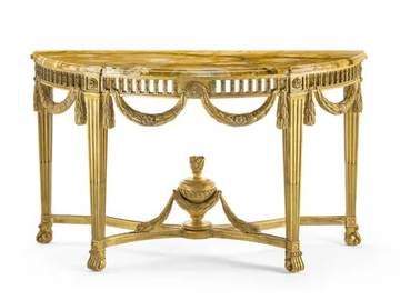 MG5260 - Classic style demilune wooden console table by OAK