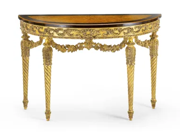 MG5270/PL - Classic style demilune wooden console table by OAK