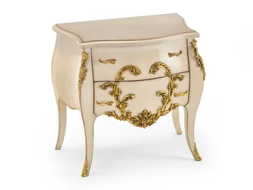 MG6816/PL - Rounded solid wood bedside table by OAK