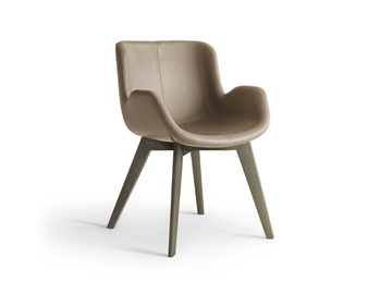NOTA GN8020 - Leather chair with armrests by OAK