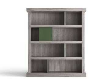 PENTAGRAMMA GN8000/B - Freestanding open eucalyptus bookcase by OAK