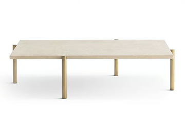 RITMO GN8033/PP - Rectangular leather coffee table by OAK