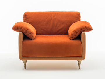 VERDI SC5050 - Nabuk armchair with armrests by OAK