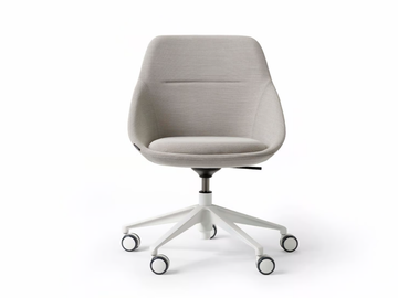 EZY LOW - Fabric office chair with castors with 5-Spoke base by Offecct