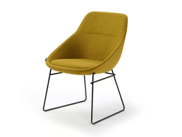 EZY LOW - Sled base fabric chair by Offecct