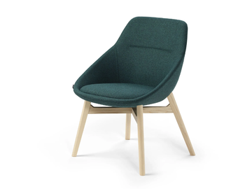 EZY WOOD LOW - Upholstered fabric chair by Offecct