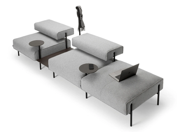 LUCY - 3 seater sectional fabric sofa by Offecct