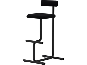 NOMOLE - High upholstered fabric stool with footrest by Offecct
