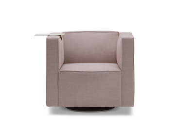 PAULINE - Swivel fabric easy chair with armrests by Offecct