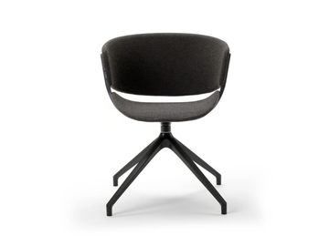 PHOENIX - Swivel trestle-based fabric chair by Offecct