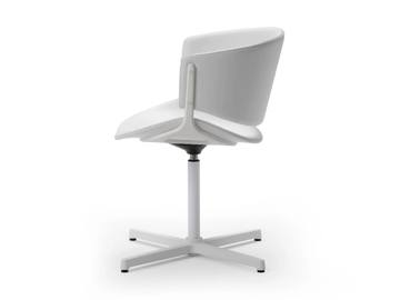 PHOENIX - Swivel with 4-spoke base leather chair by Offecct