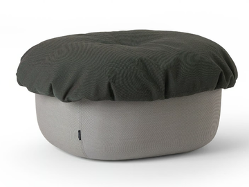 SOUFFLÈ - Upholstered fabric pouf by Offecct
