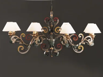 BARCA - Iron chandelier by OFFICINACIANI