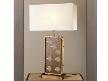 DOMINO - Wooden table lamp by OFFICINACIANI