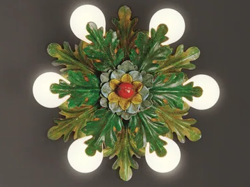 FOGLIE - Iron ceiling light by OFFICINACIANI