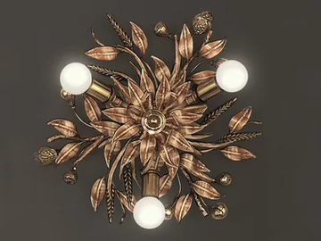 GRANO OTTONE - Iron ceiling lamp wireless by OFFICINACIANI