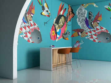 GOLDEN FISH - Wall tiles / wallpaper by Officinarkitettura®