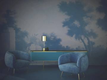 PAESAGGIO 2 BLUE - Wallpaper / wall tiles by Officinarkitettura®