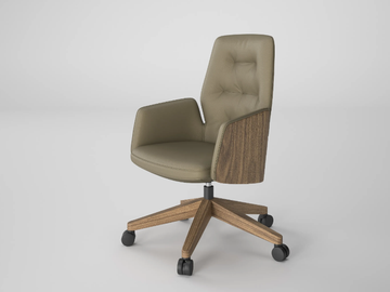 CHANNEL - Leather executive chair by Ofifran