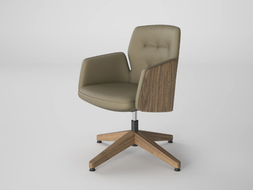 CHANNEL - Leather executive chair by Ofifran