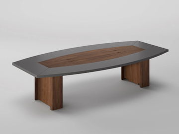 FREEPORT - Wood veneer and leather meeting table by Ofifran