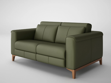 KBAM - 2 seater leather sofa by Ofifran