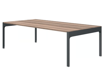 LANCE - Rectangular wood veneer meeting table by Ofifran