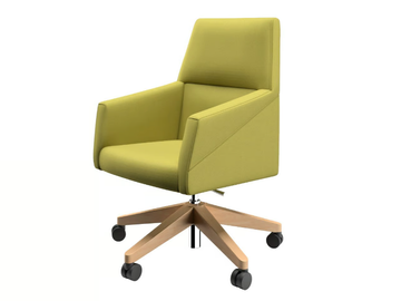 RAY - Fabric executive chair with wooden base by Ofifran
