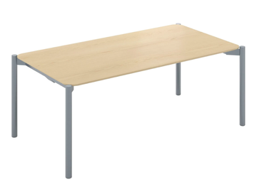 TERRA - Rectangular steel and wood workstation desk by Ofifran