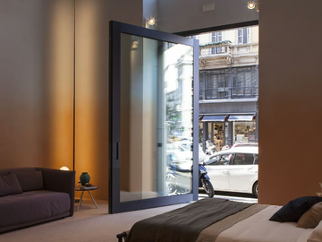 NOVA - Pivot glass entry door by OIKOS VENEZIA