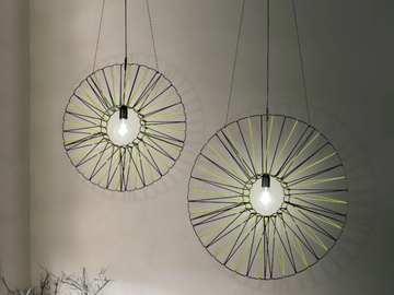 BIMBA 30800 - Handmade pendant lamp in rope and metal by Olé Lighting
