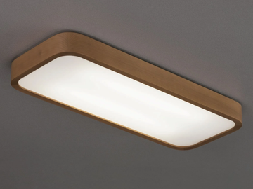 NATURE - LED ceiling light in solid wood and opal glass by Olé Lighting